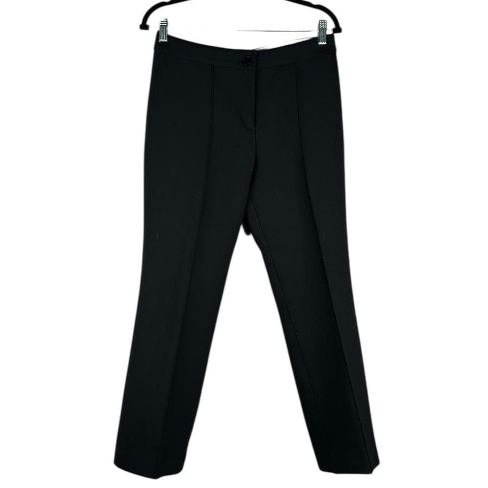 Theory Black Wool Blend Cardinal Trouser Canton Bistretch Straight Leg Pants 6